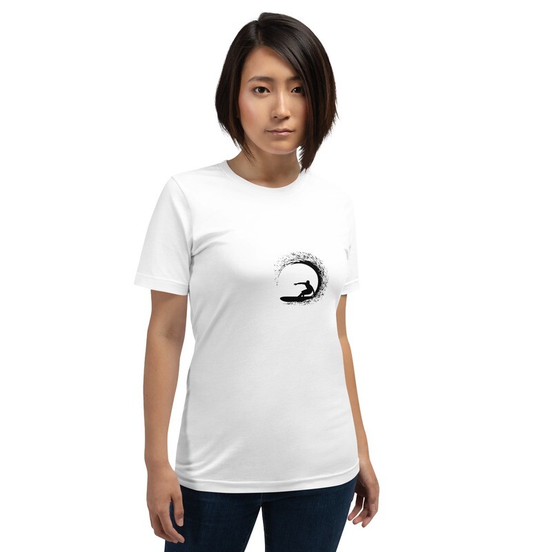 t-shirt, surfer, wave, curl