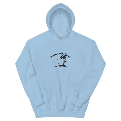 Hoodie, meet me at the Beach, palm trees,