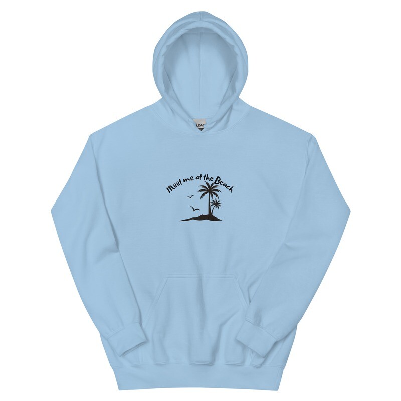 Hoodie, meet me at the Beach, palm trees,