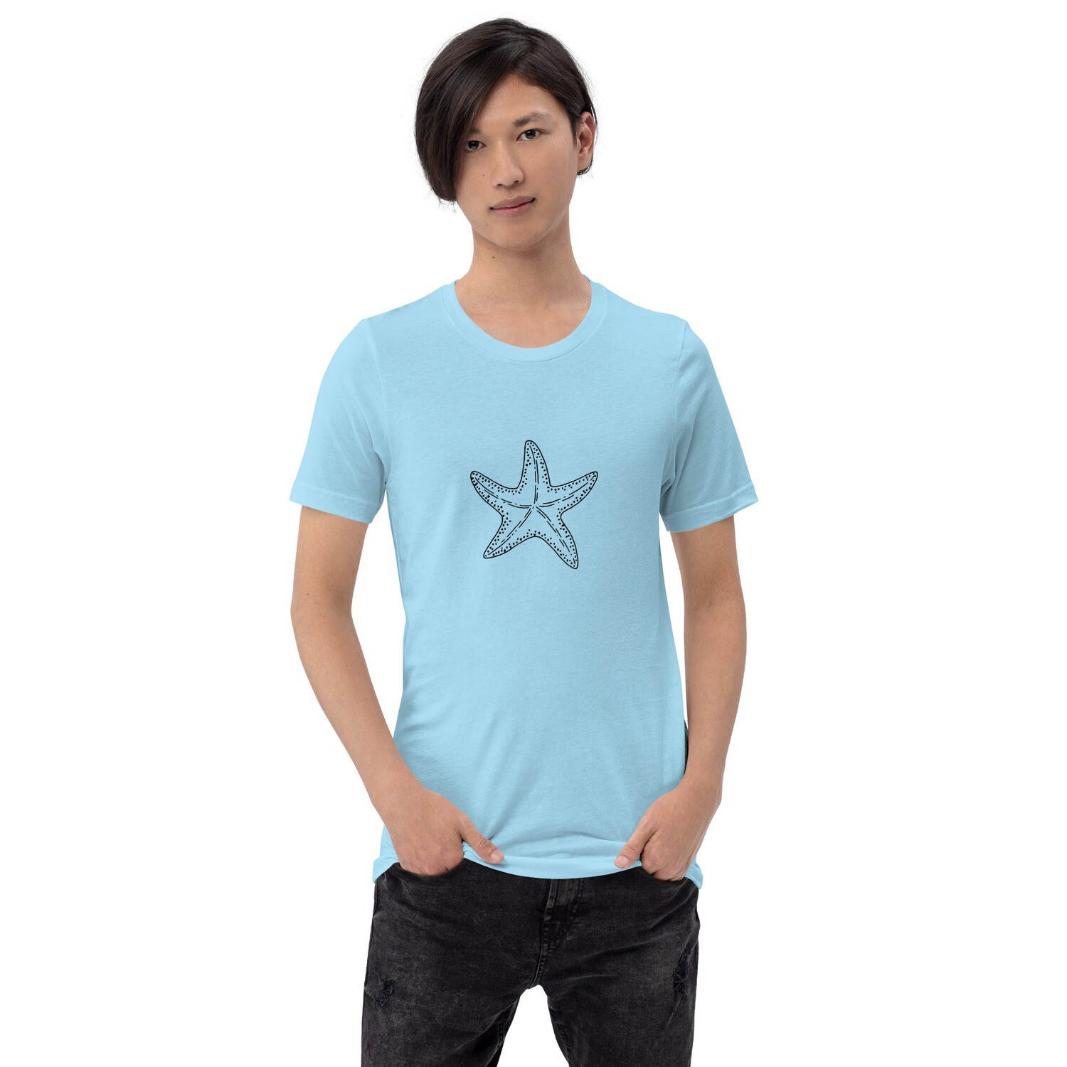t-shirt, starfish, ocean, waves
