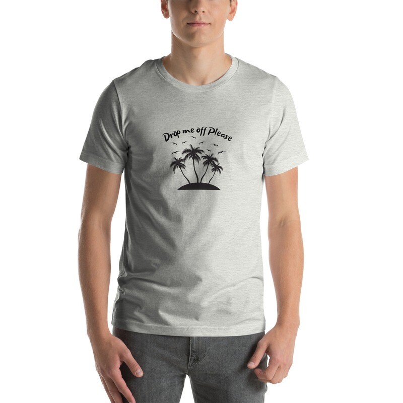 t-shirt, island, palm trees, seagulls, oceans