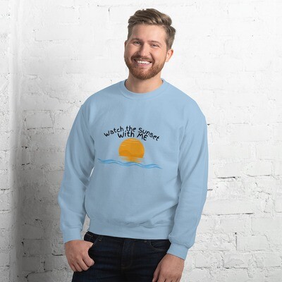 Sweatshirt, watch the sunset, sunset, waves, beach