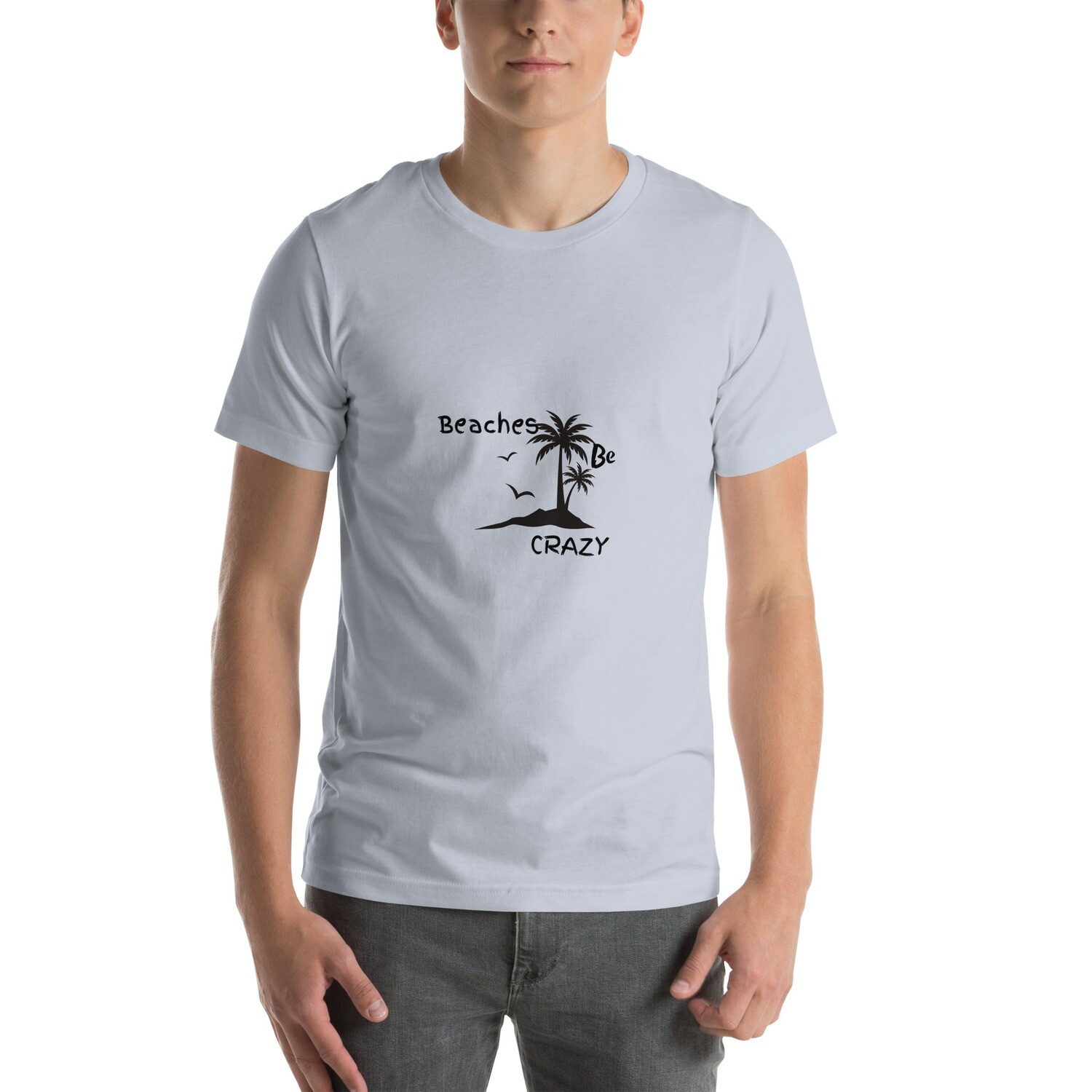 t-shirt, beaches be crazy, crazy women, palm trees,