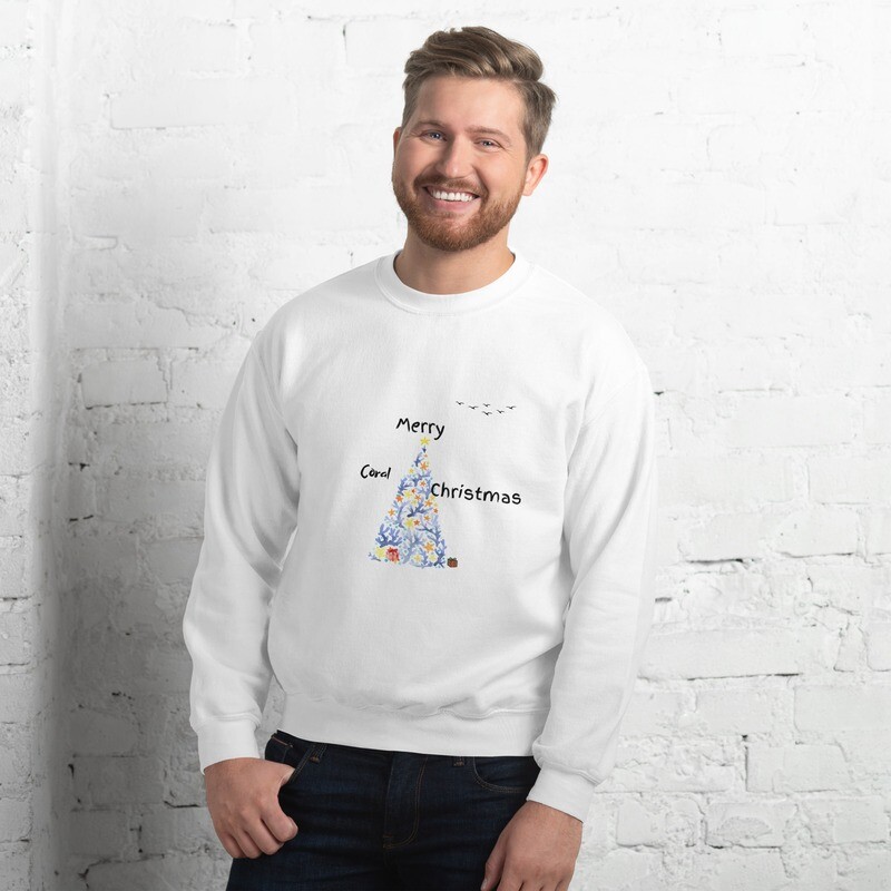Sweatshirt, merry Christmas, Coral Christmas, Merry coral Christmas