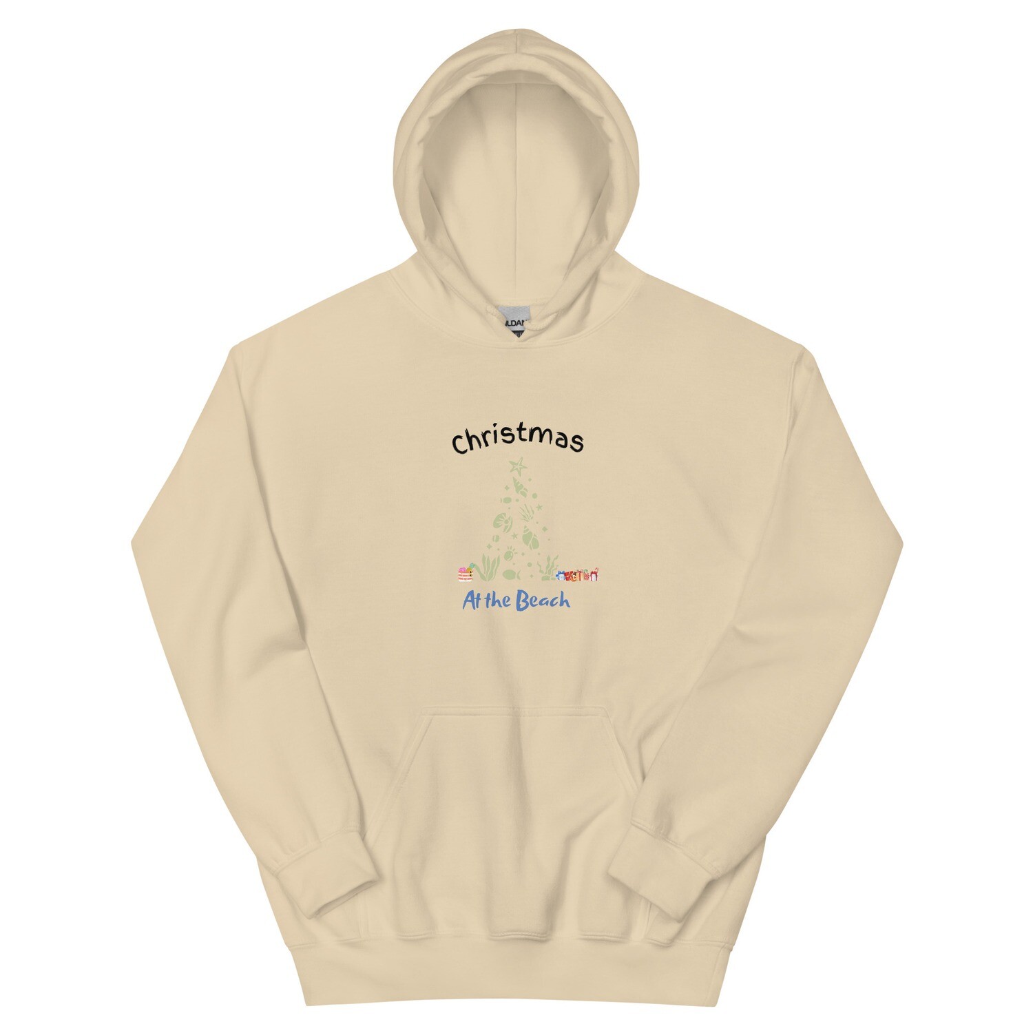 Hoodie, Christmas at the beach, Christmas tree, Christmas present