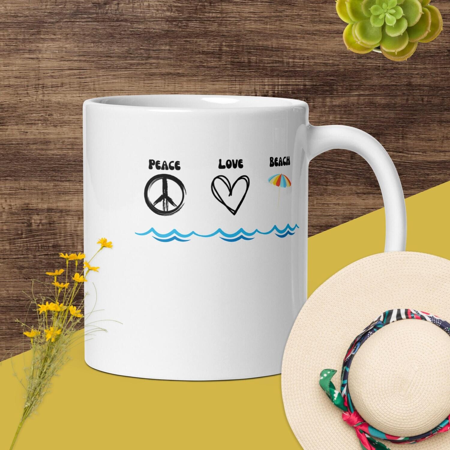 White glossy mug