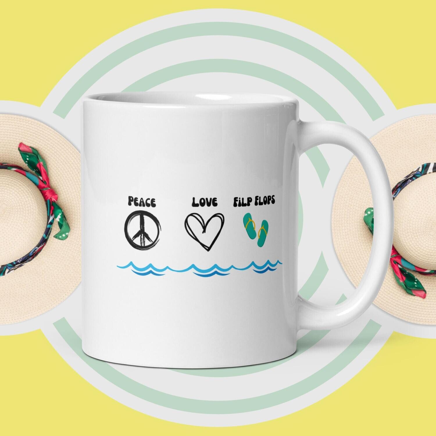 White glossy mug