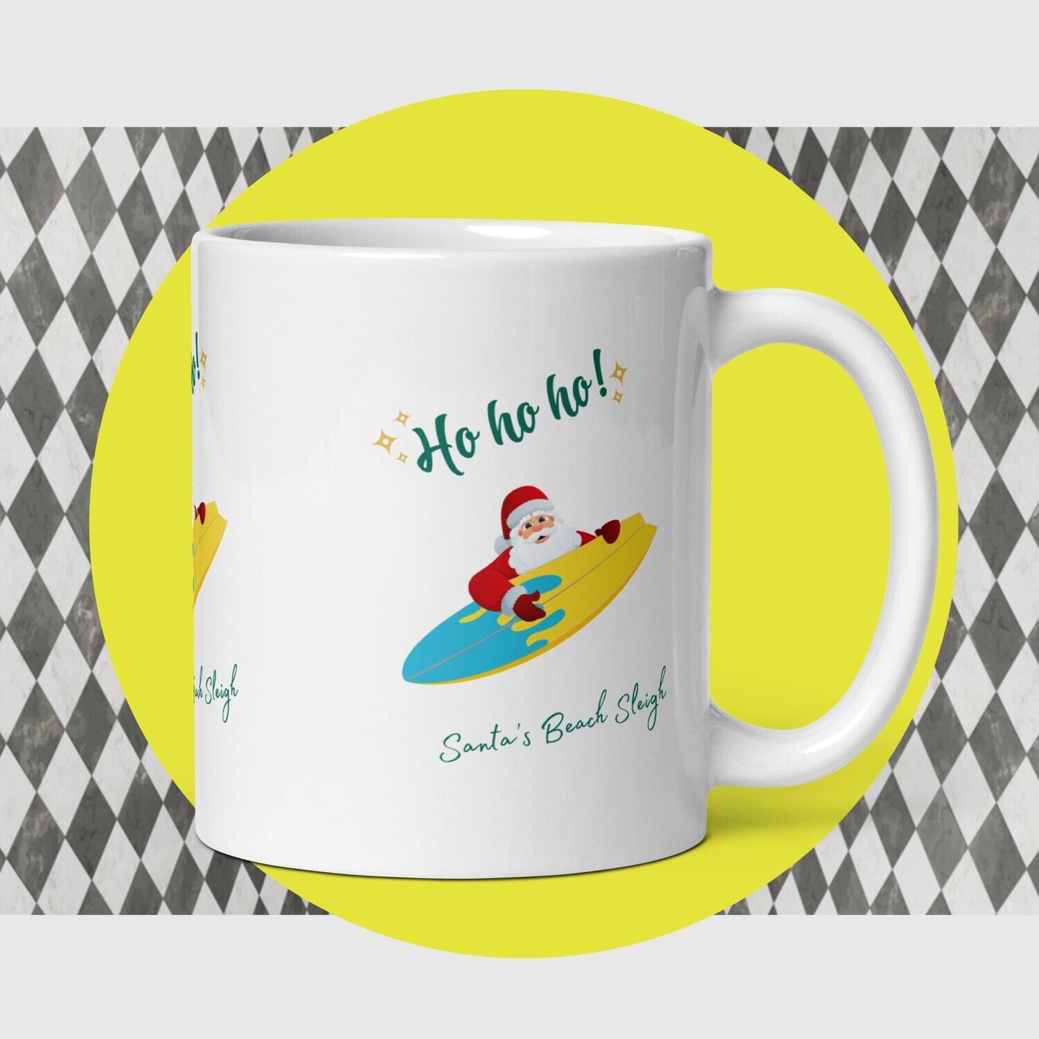 White glossy mug