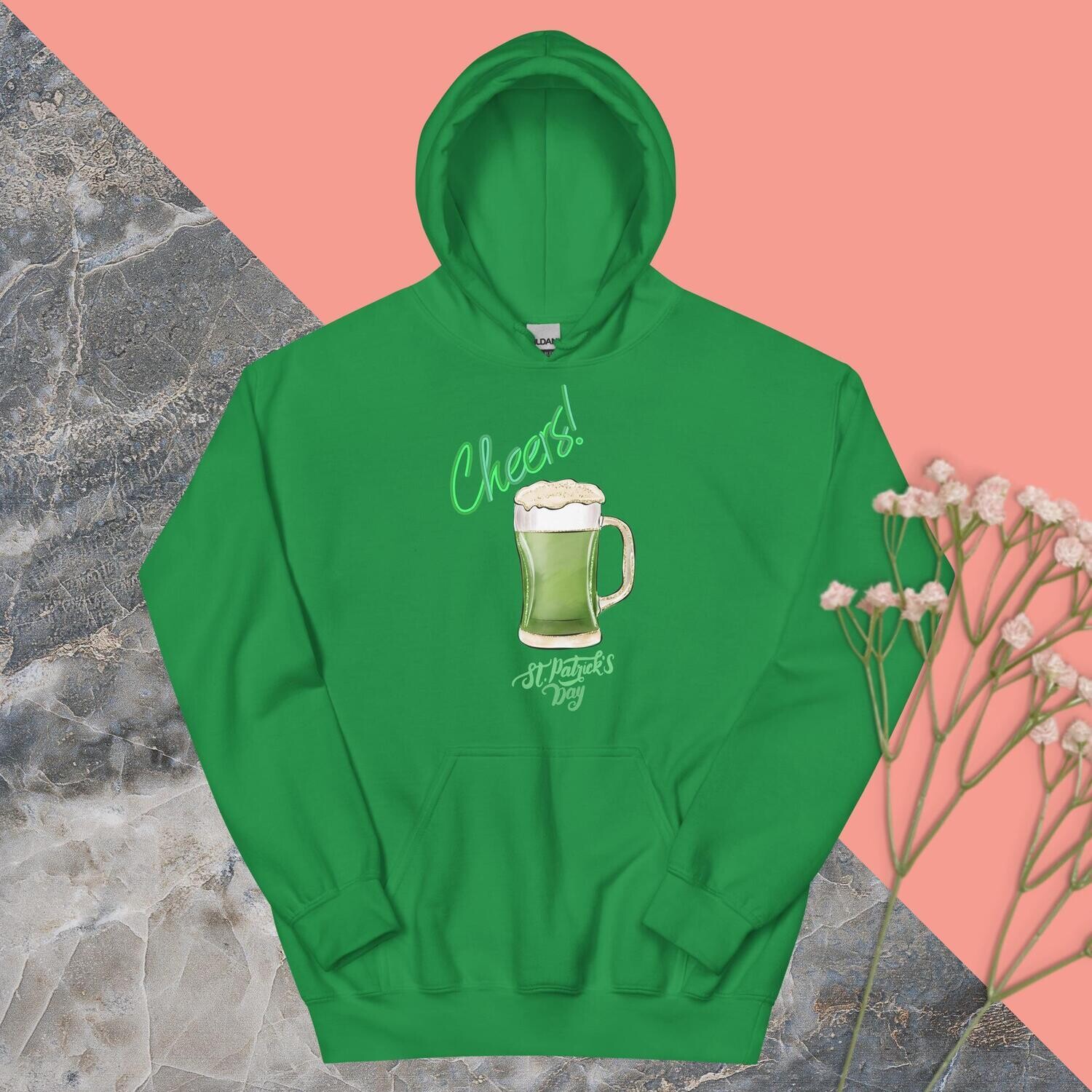 Hoodie, Saint Patrick, green beer