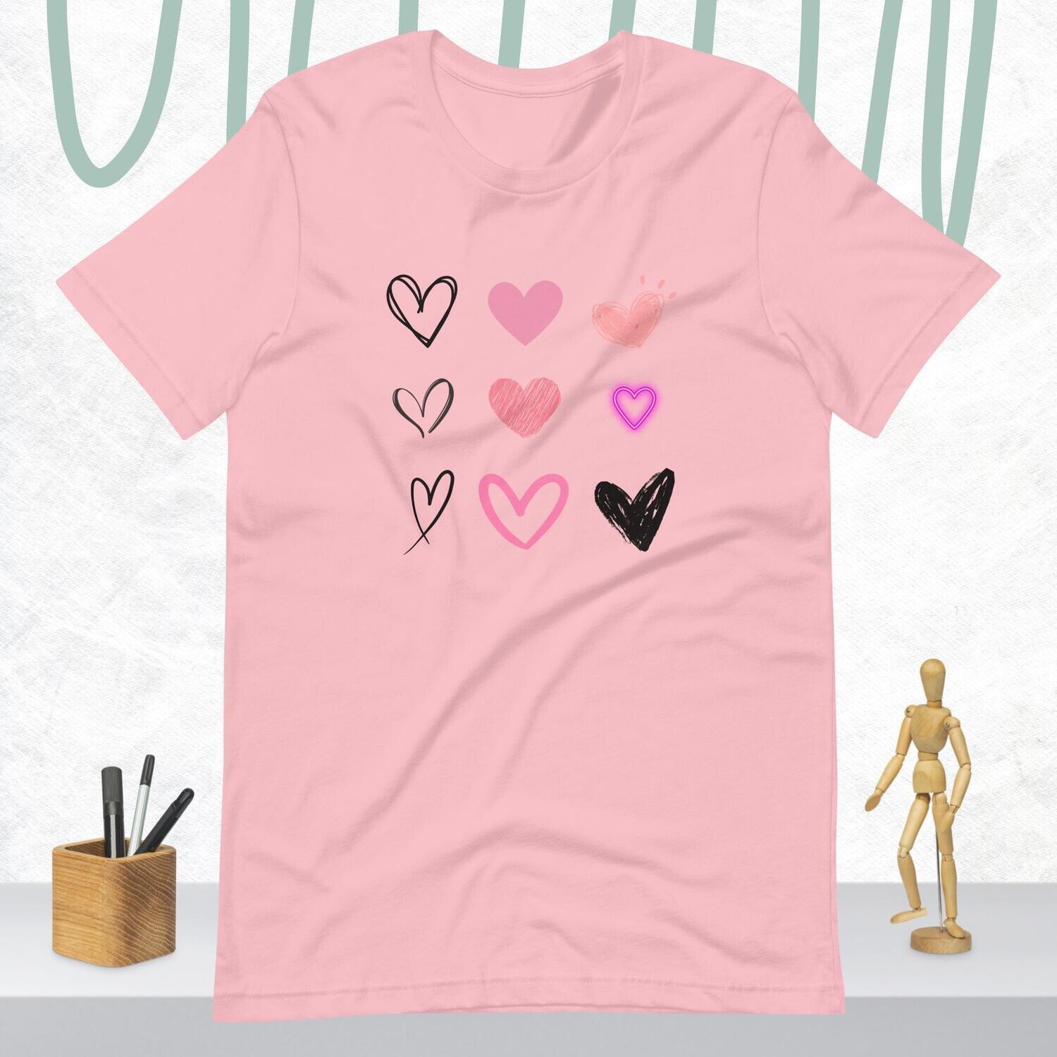 t-shirt, love, heart, valentine