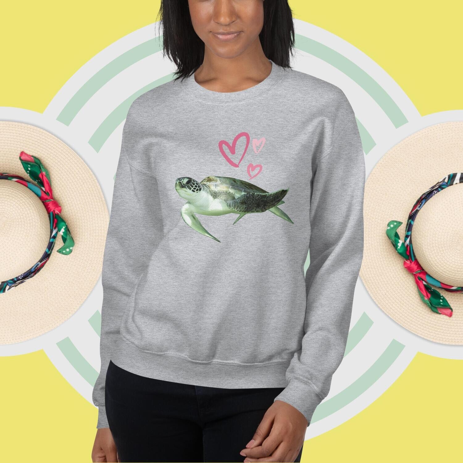 Sweatshirt, sea turtle love, sea turtle