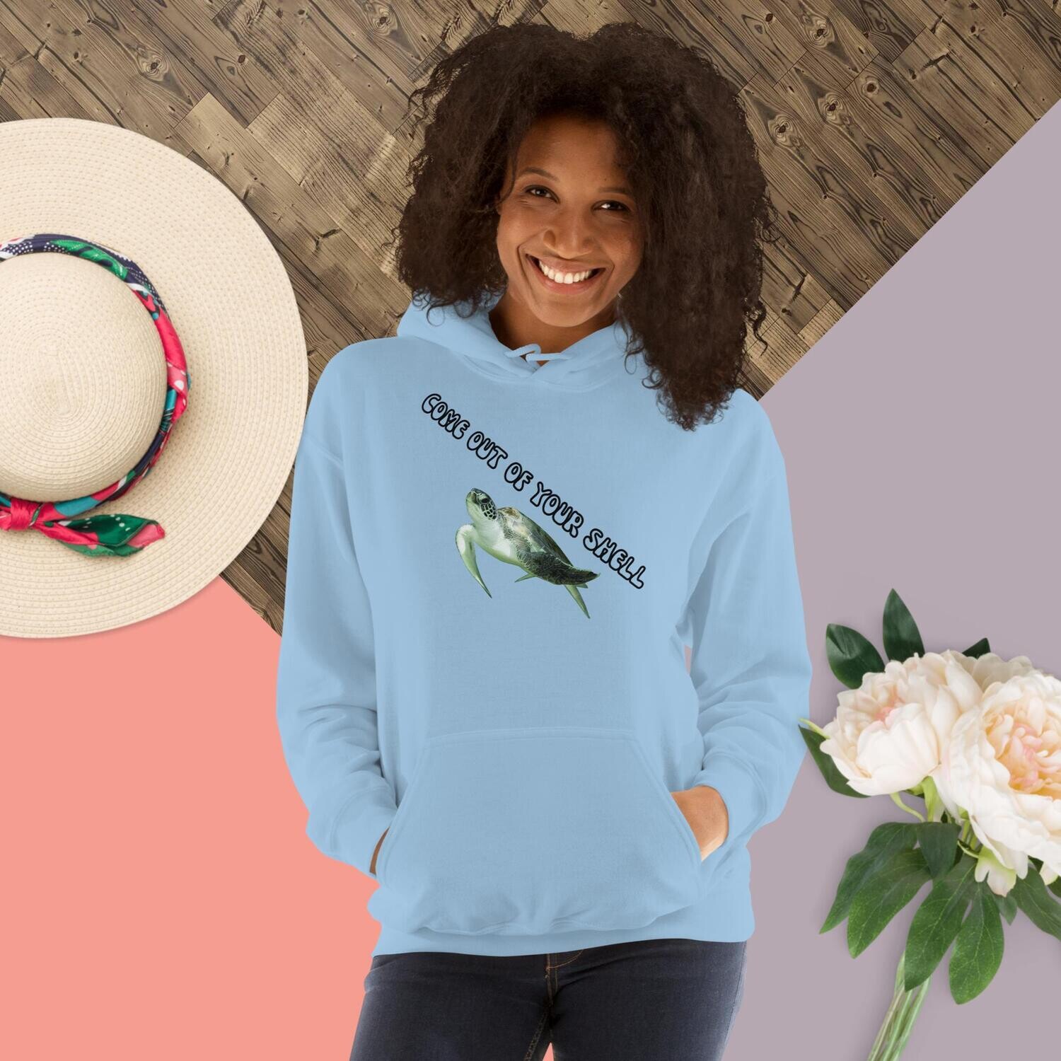 Hoodie, sea turtle, come out of your shell