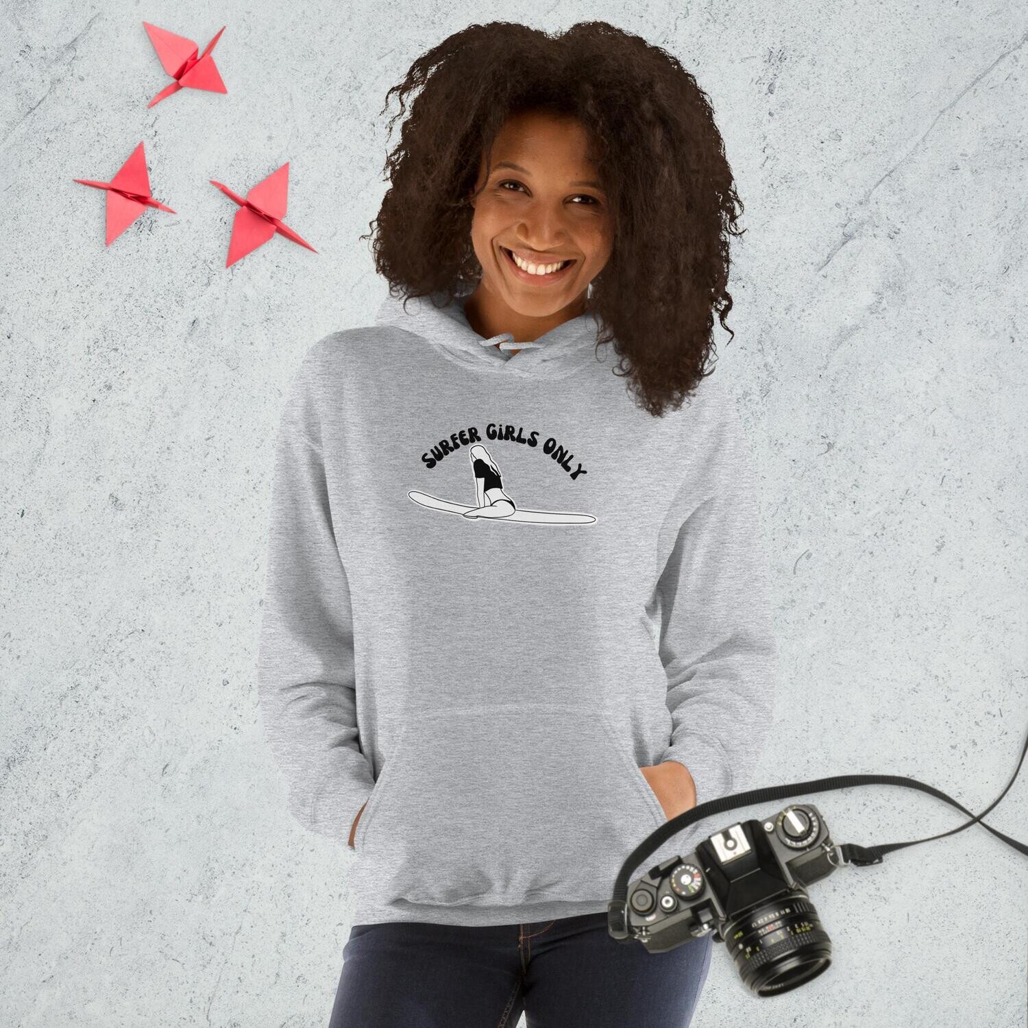 Hoodie, surfer girls only