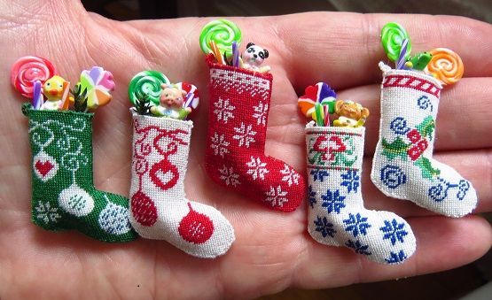 Petite Point Christmas Stockings
