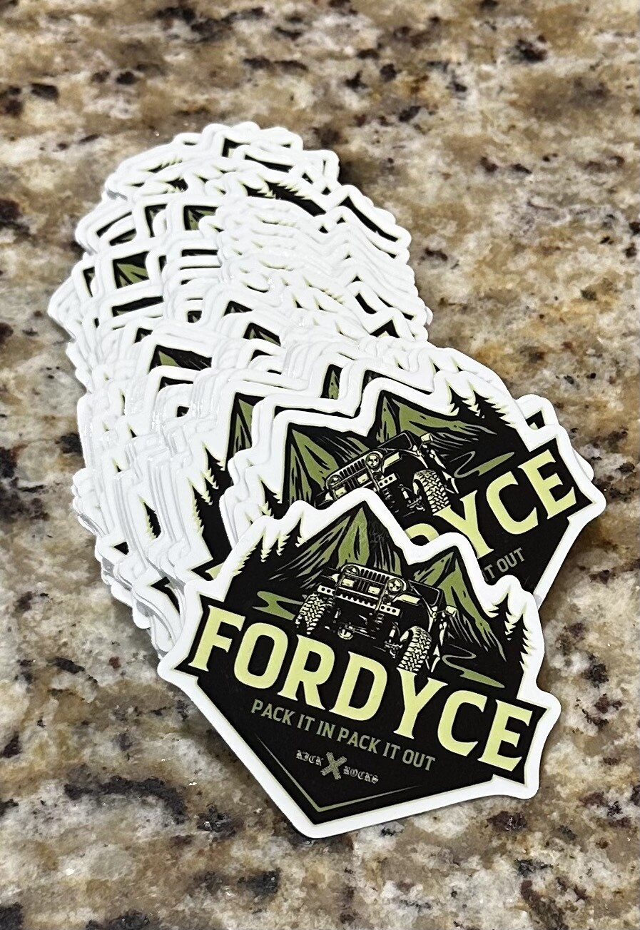 Fordyce clean up sticker