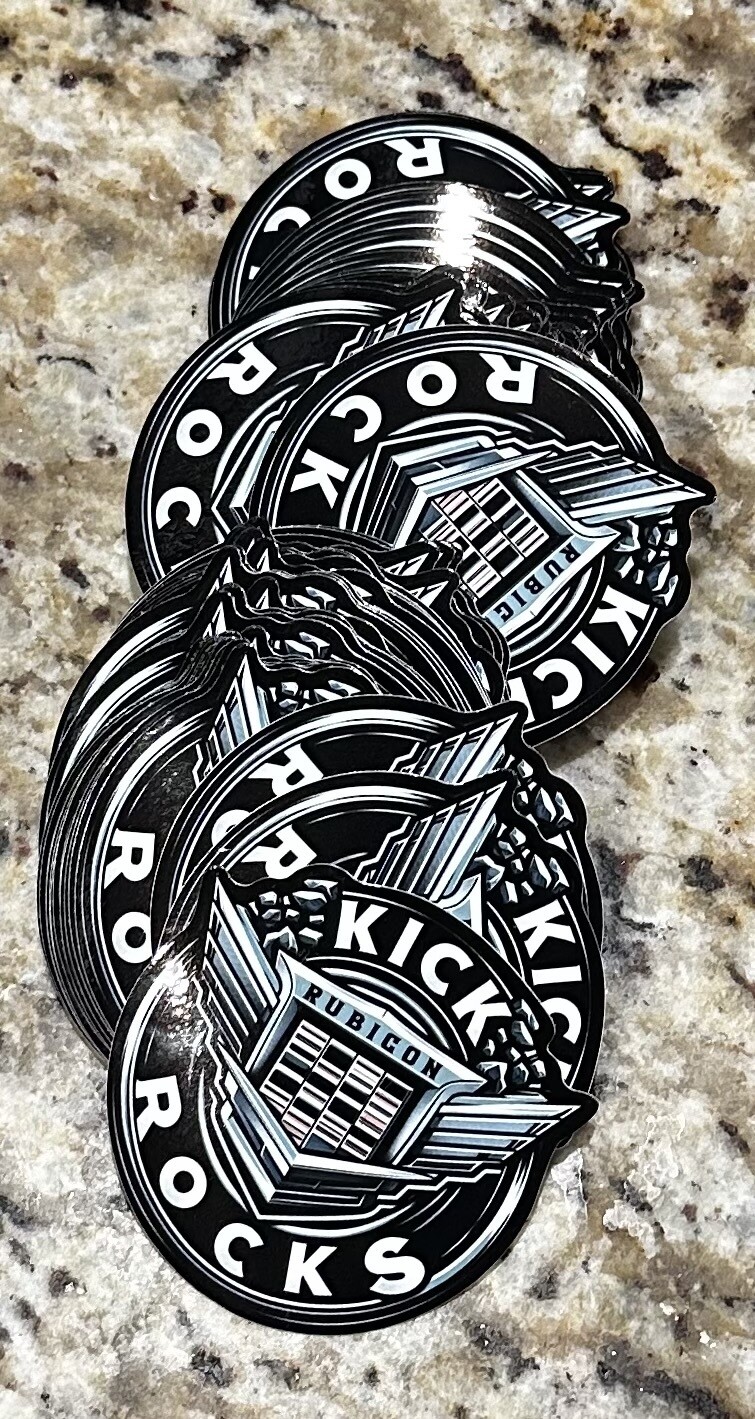 Kick rocks caddy sticker
