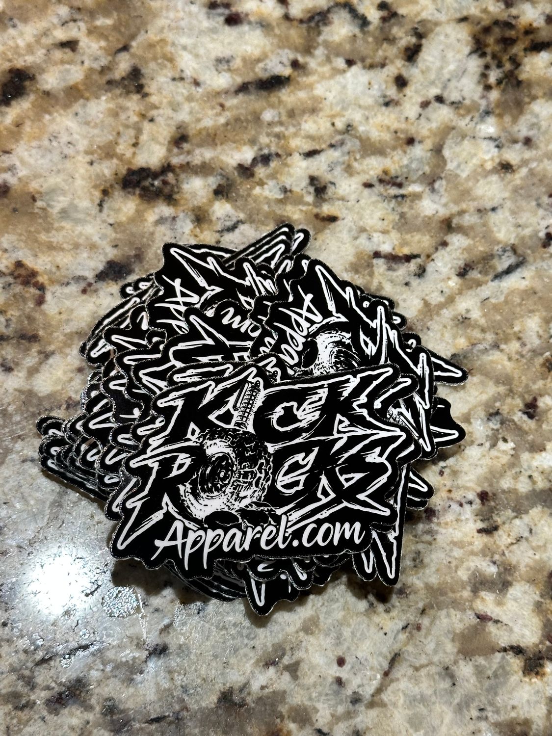 Black logo sticker