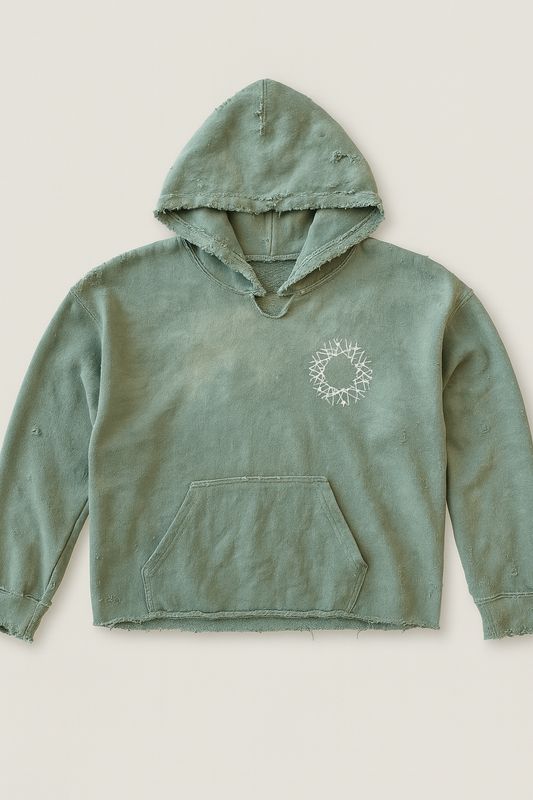 Distressed Peacock Hoodie