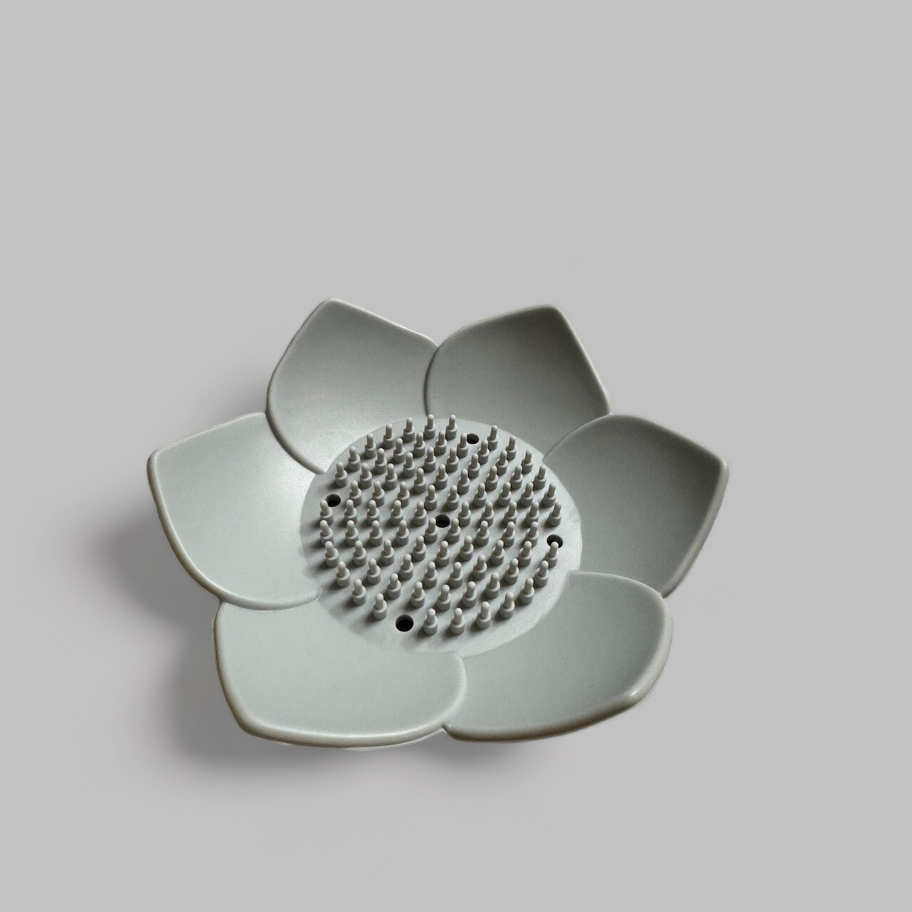 🌱Seifenschale aus Silikon🌱 - Japanische Blume grau
