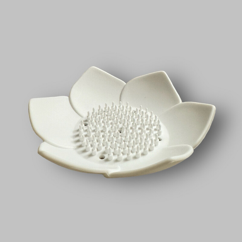 🌱Seifenschale aus Silikon🌱 - Japanische Blume, weiss