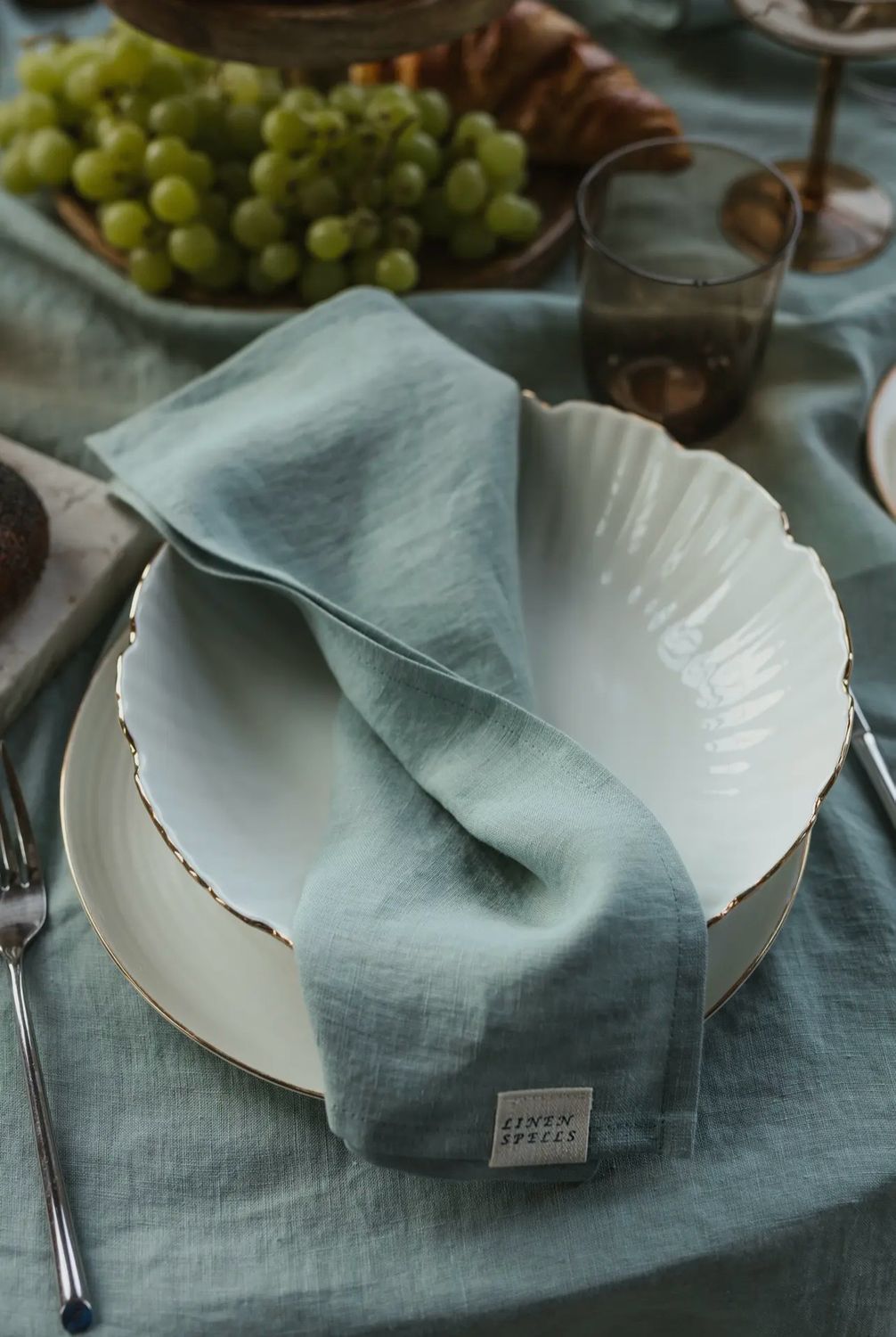 Ocean Mint Leinen-Servietten, 2er-Set