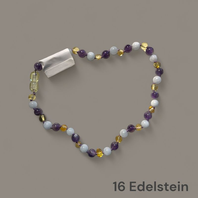 Kinder Bernsteinperlen mit Edelsteinen