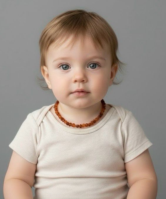 🌿 Bernsteinkette für Babys &amp; Kinder