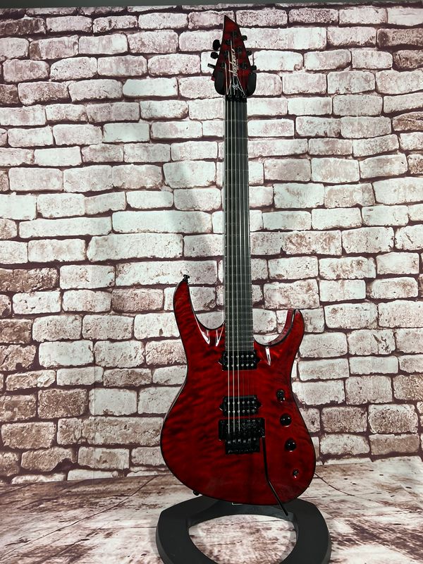 Jackson USA Series Chris Broderick Signature FR6 Soloist - Transparent Red with Schaller Secure Claw+BarKnuckle Ragnarok
