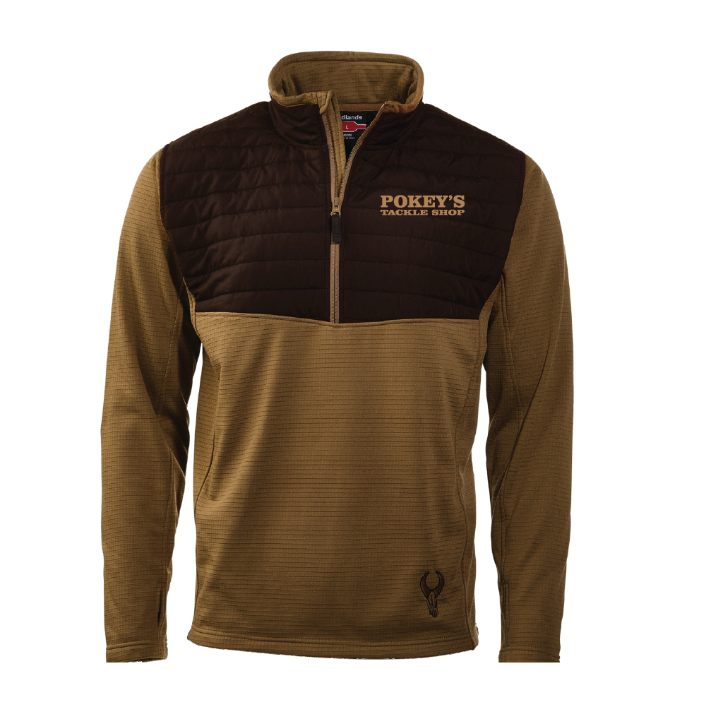 Badlands Moose Quilt 1/4 Zip with Pokey&#39;s Logo