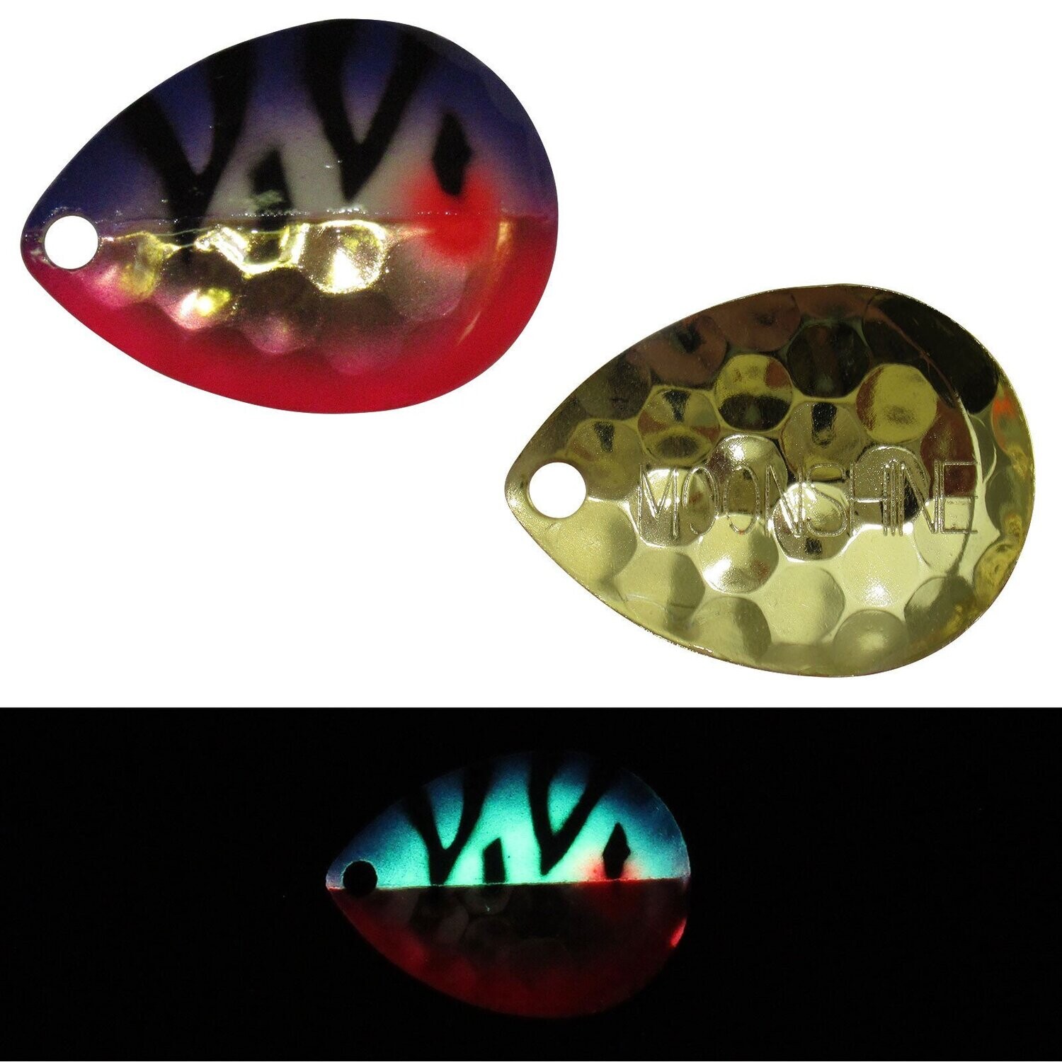 Moonshine Lures Half Moon Gold Coloado Blades 3 Pack