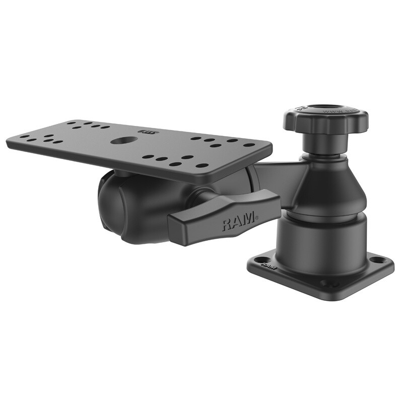 Horizontal 6" Swing Arm Mount with Swivel Ball &amp; Socket Joint