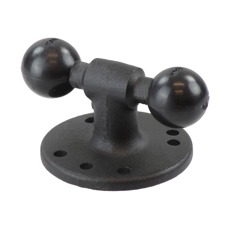 Double 1&quot; Ball Adapter with Round Base