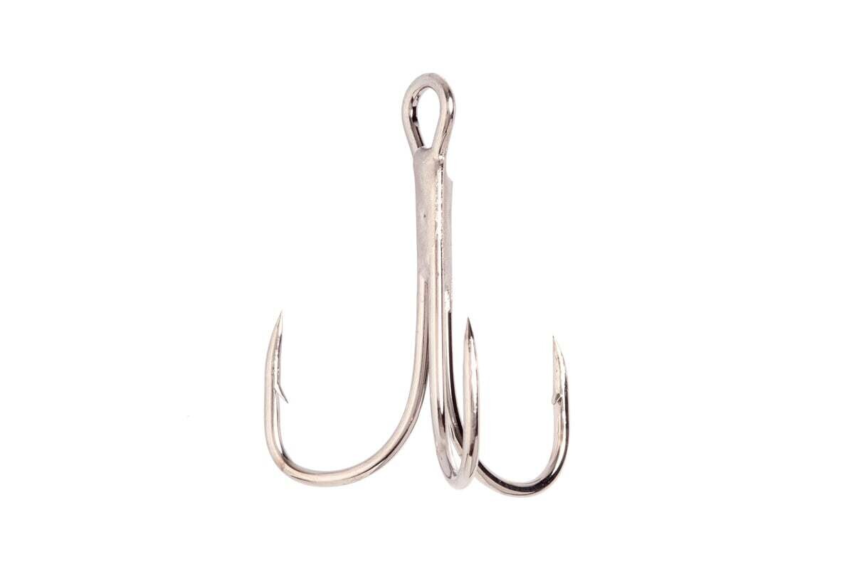 Eagle Claw L374 L375 Lazer Treble Hook, Size: 1, Color: Nickel