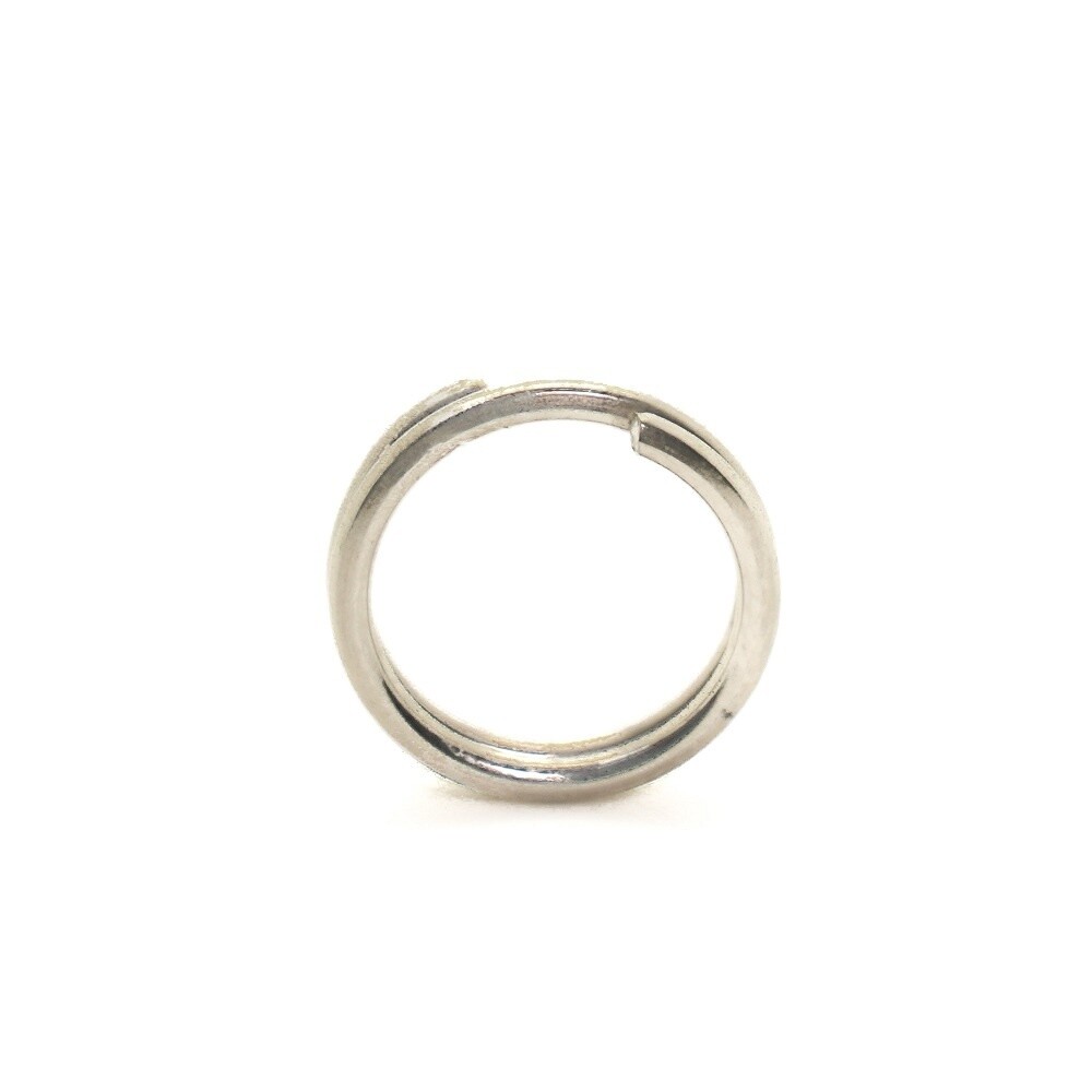 Mustad Round Split Ring, Color: Nickel, Size: 4.1mm