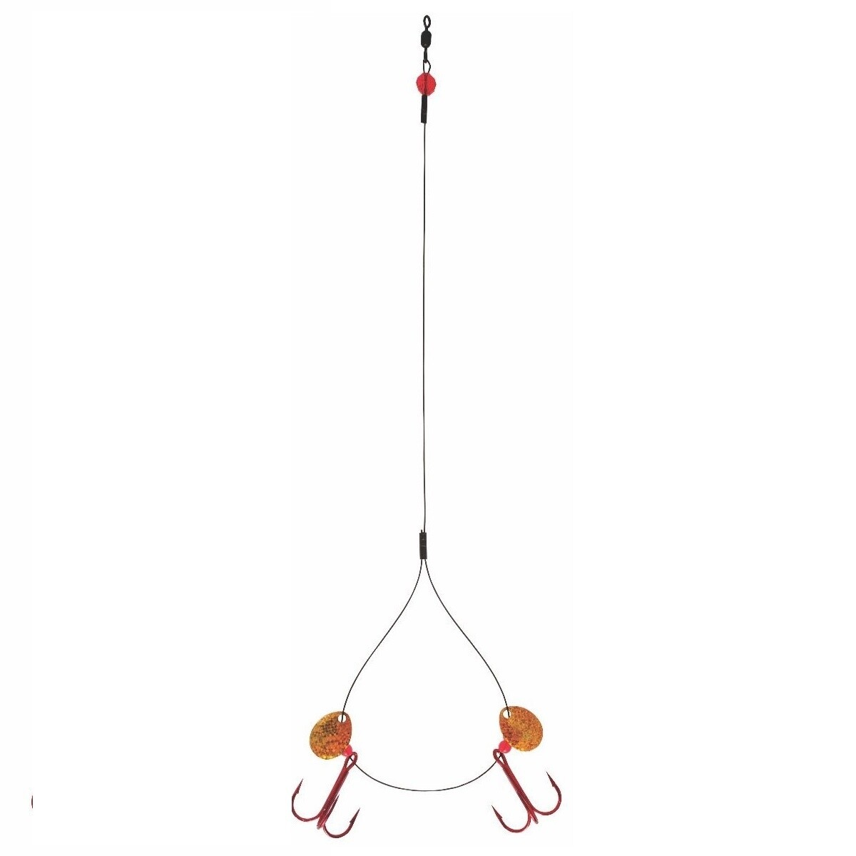 Clam Bigtooth Zero Wire Rig, Color: Gold, Size: 1/0