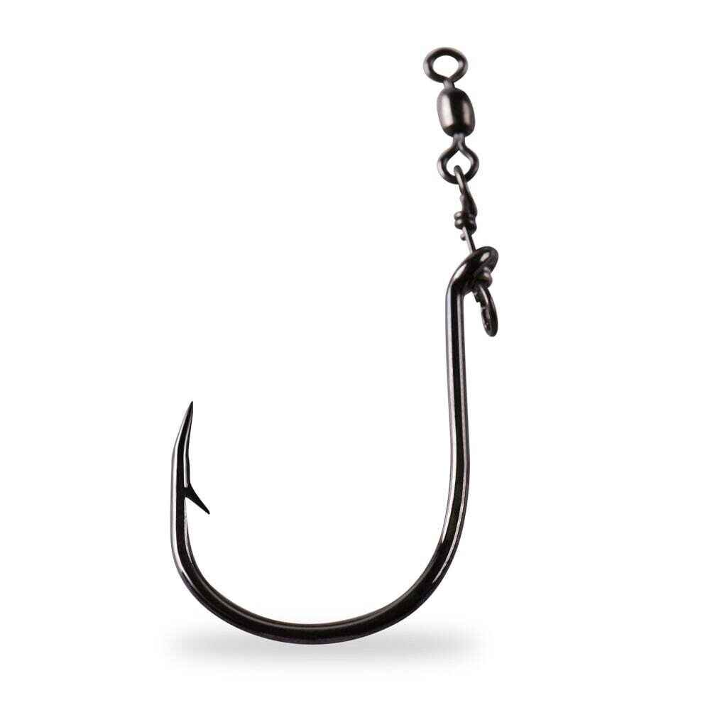 Mustad No-Twist Dropshot Rig with Mini Swivel, Color: Black Nickel, Size: 2