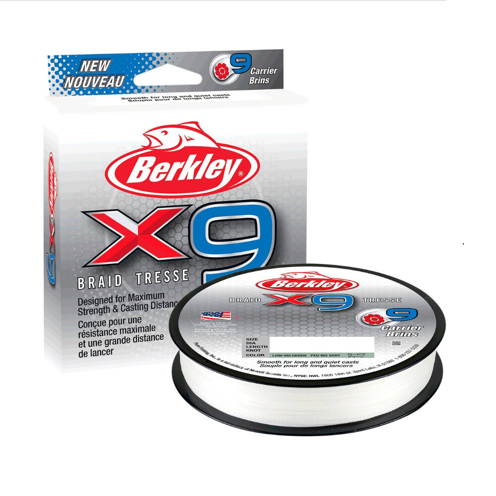 Berkley X9 Braid, Colour: Crystal, Yard: 164, lb Test: 8