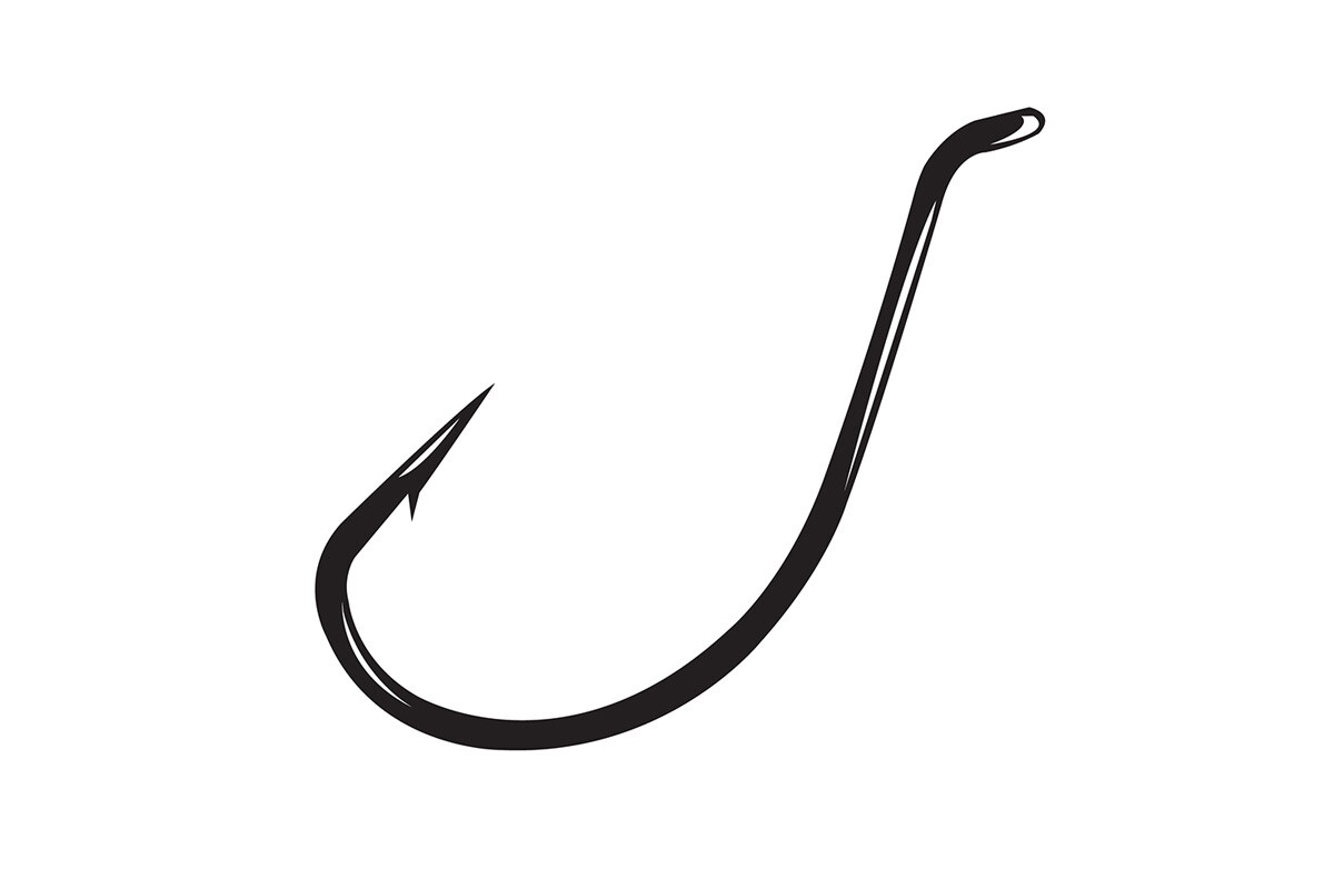 Gamakatsu Walleye Wide Gap, Color: Black, Size: 4