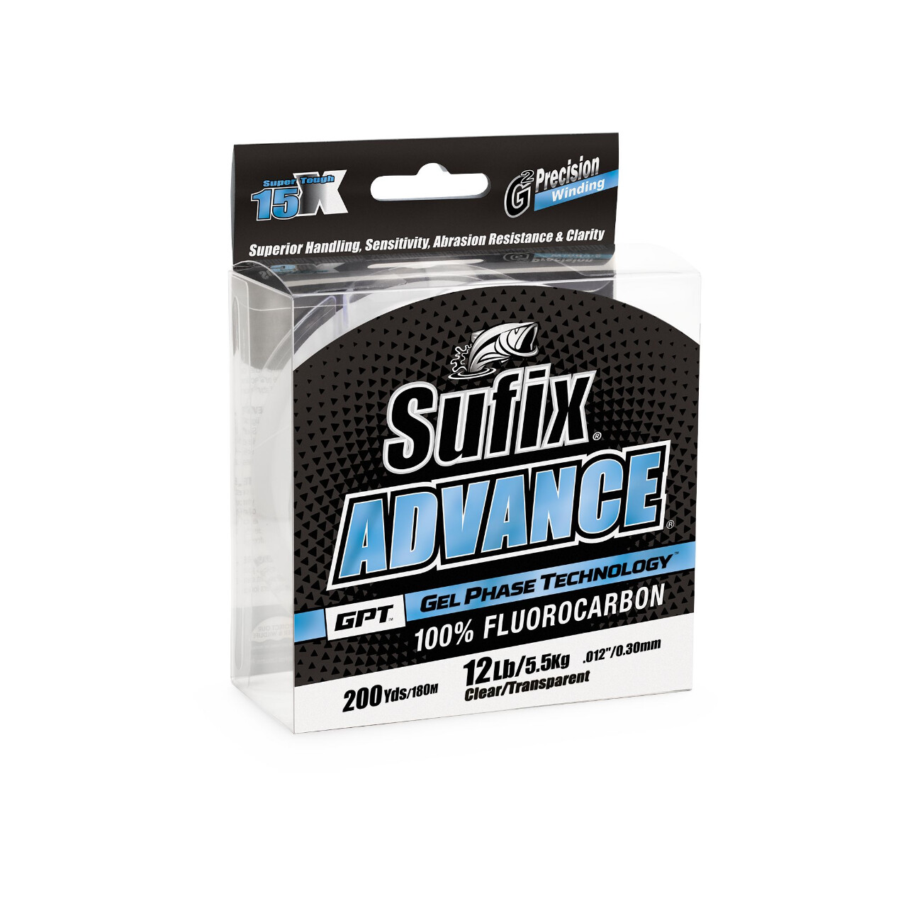 Sufix Advance Fluorocarbon, Colour: Clear, Yard: 200, lb Test: 6