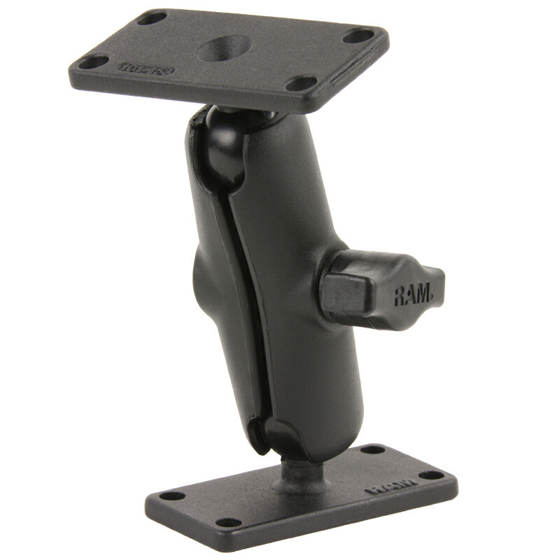 Double Ball Mount with Two 1.5&quot; x 3&quot; Plates