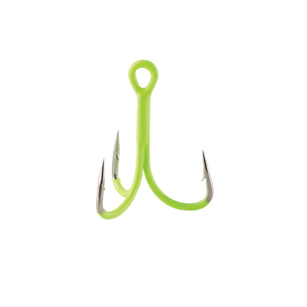 Berkley Fusion 19 EWG Treble Hooks, Color: Chartreuse, Size: 8