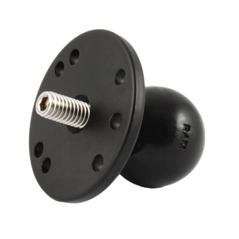 Ball Adapter with Round Plate and 3/8"-16 Threaded Stud