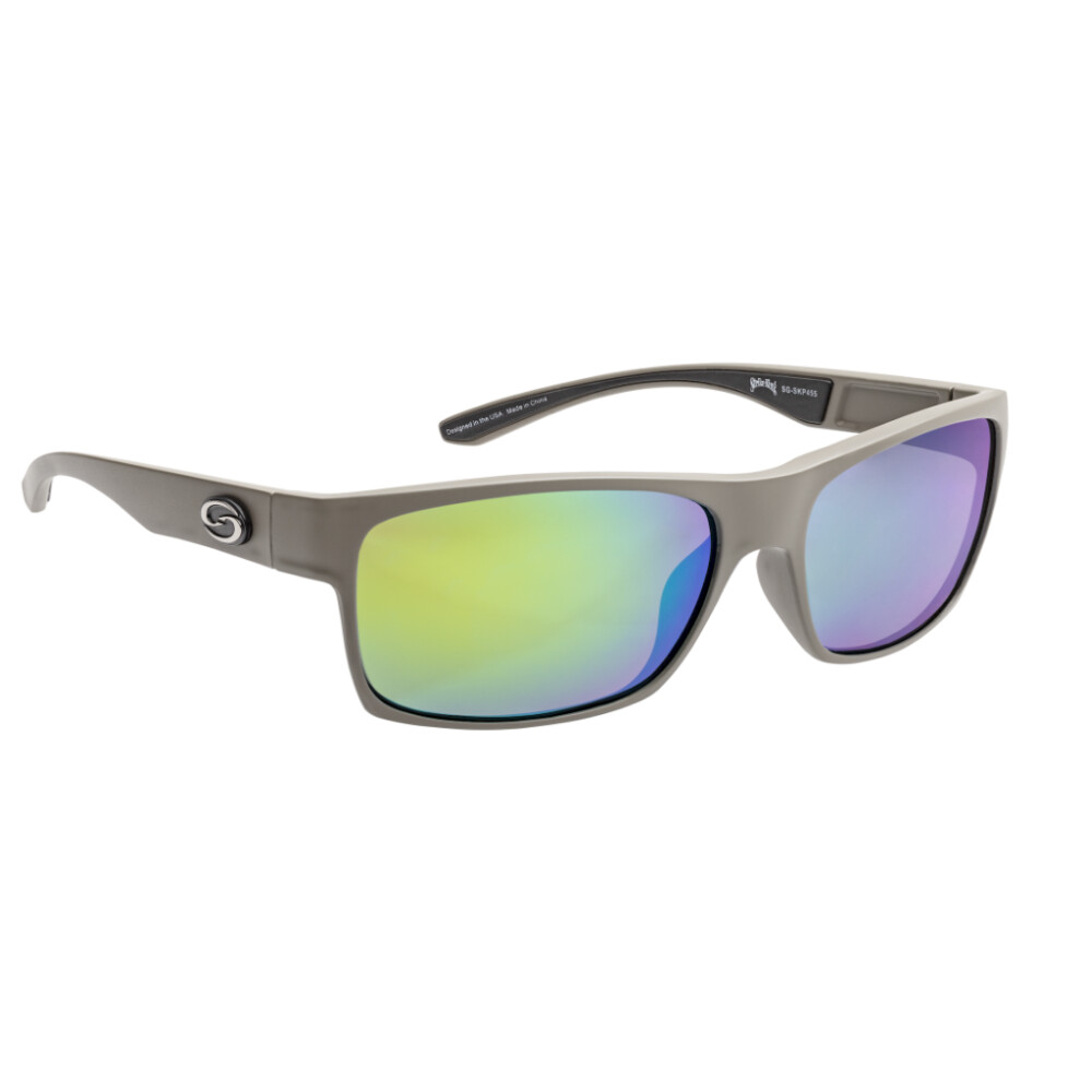 SKP Catawba Sunglasses - Flat Dark Earth Frame, Revo Green, Amber Lens
