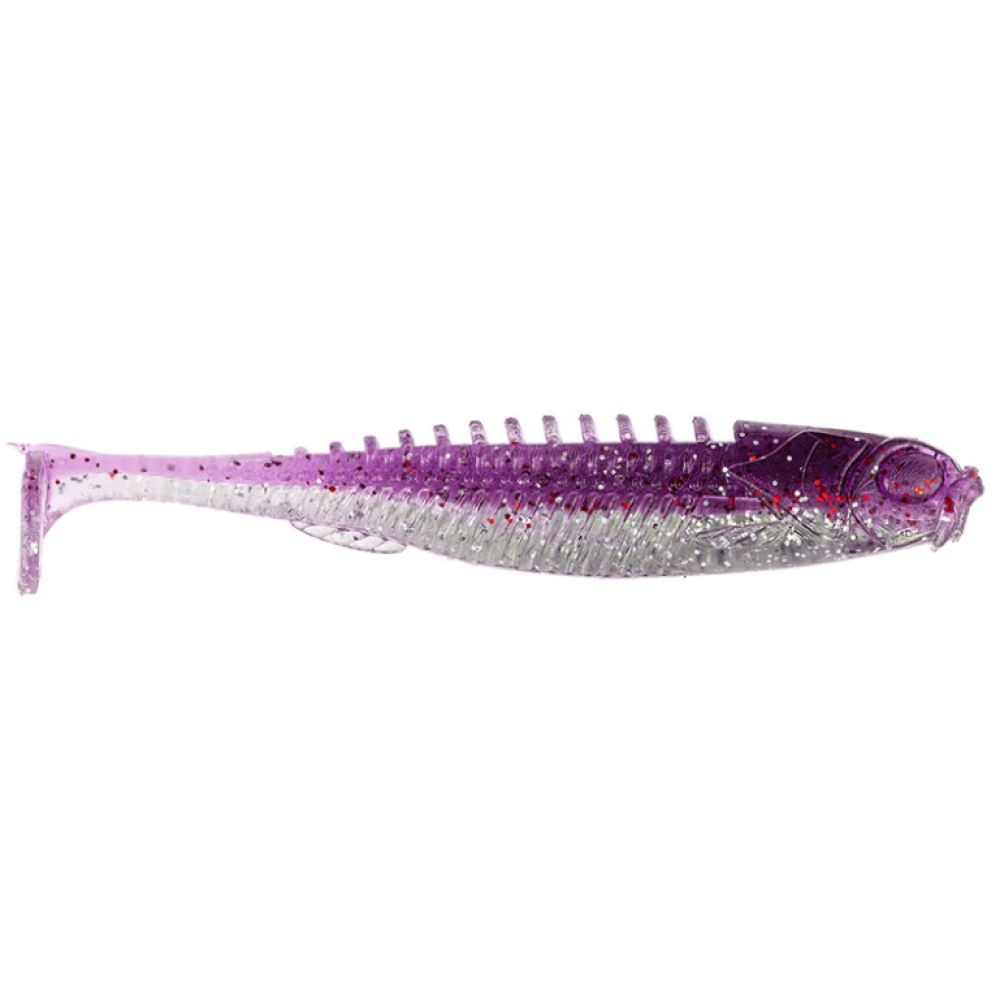 Eye-Candy Paddle Shad, Color: Purple Shad, Size: 4in