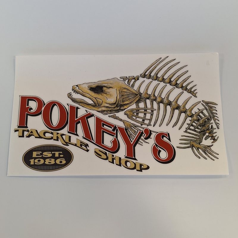Pokey's Transfer Sticker Walleye Skeleton