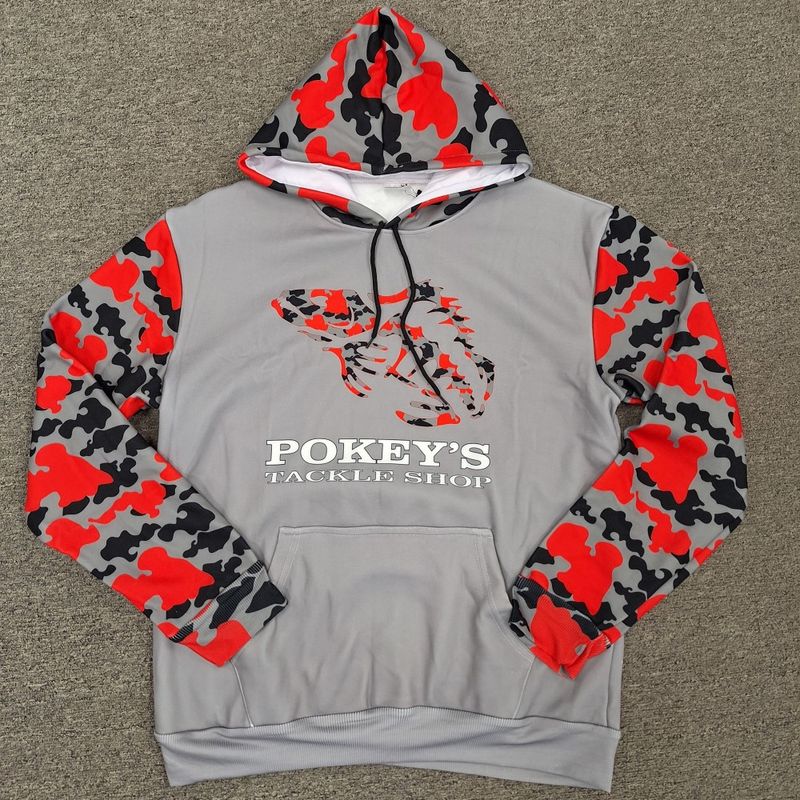 Pokey&#39;s Red Camo Walleye Hoodie
