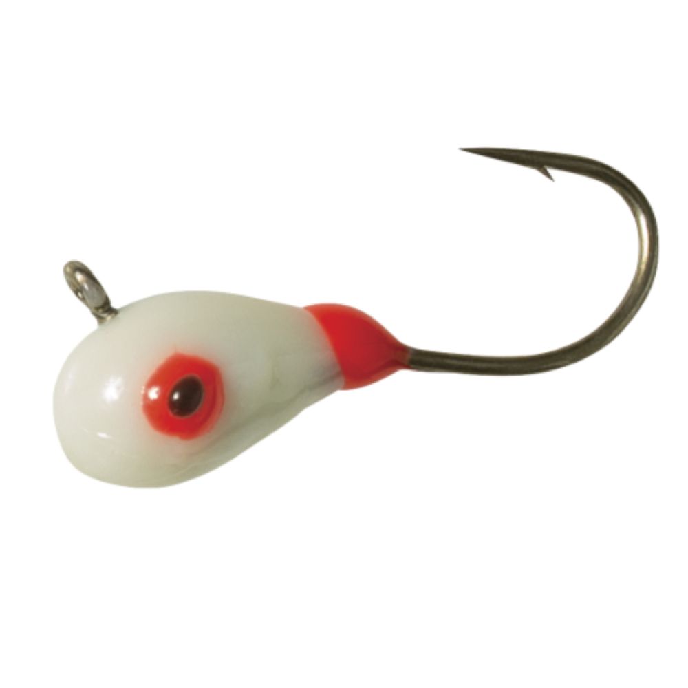 Clam Drop Jig XL, Color: Glow White, Size: 1/32