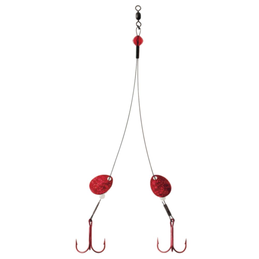 Clam Bigtooth Rig, Color: Red, Size: 2