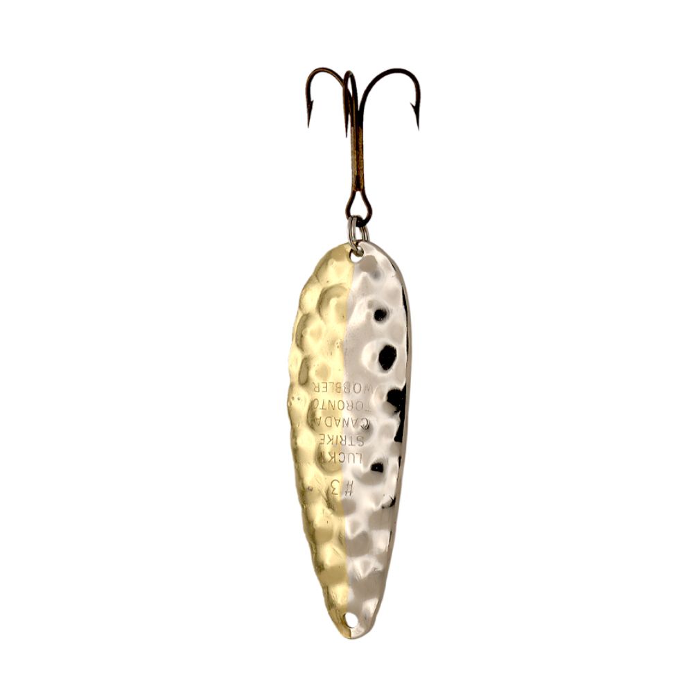 Lucky Strike Toronto Wobbler, Color: Hammered Brass and Nickel, Size: 4in