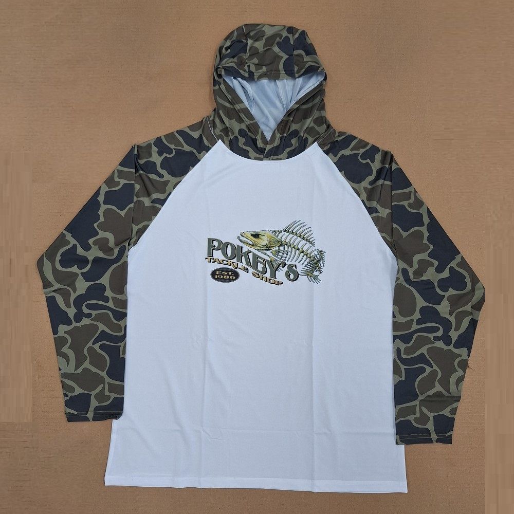 Sun Shirt Hooded White Green Bone Camo